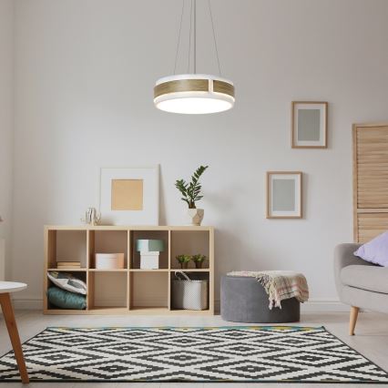 Rabalux - LED Stmívatelný lustr na lanku LED/18W/230V písková/bílá