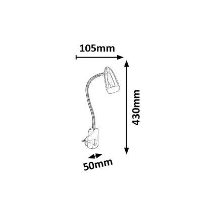 Rabalux - LED Nástěnná lampa do zásuvky LED/4W/230V