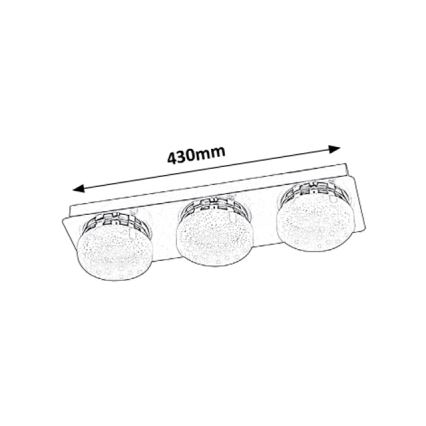 Rabalux - LED Stropní svítidlo 3xLED/5W/230V 13x43 cm