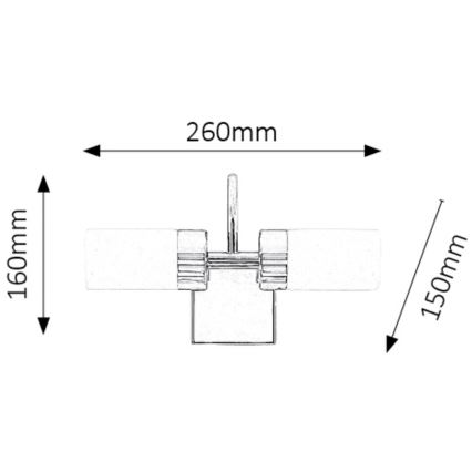 Rabalux - LED Koupelnové osvětlení zrcadla 2xLED/4W/230V  IP44