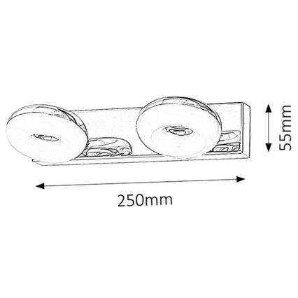 Rabalux - LED Koupelnové svítidlo 2xLED/5W/230V IP44