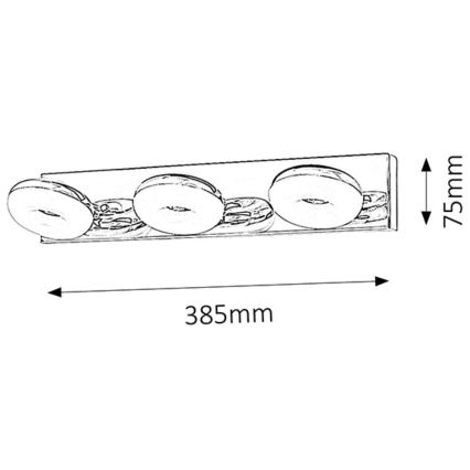 Rabalux - LED Koupelnové svítidlo 3xLED/5W/230V IP44