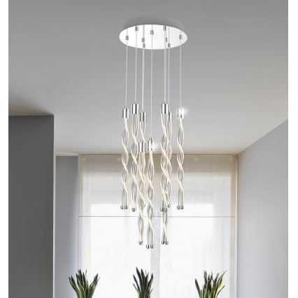 Rabalux 5766 - LED Lustr na lanku RAINA 8xLED/7,5W/230V