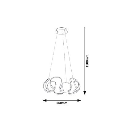 Rabalux - LED Lustr na lanku LED/38W/230V