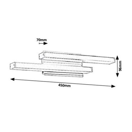 Rabalux - LED Koupelnové nástěnné svítidlo LED/19W/230V IP44