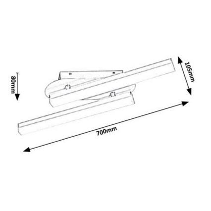 Rabalux - LED Koupelnové nástěnné svítidlo LED/18W/230V IP44