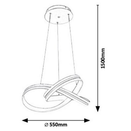 Rabalux - LED Lustr na lanku LED/60W/230V