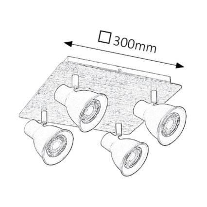 Rabalux - Bodové svítidlo 4xGU10/35W/230V