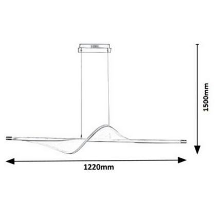 Rabalux - LED Lustr na lanku LED/27W/230V