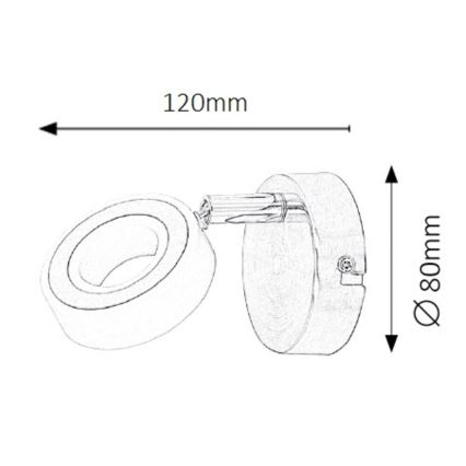 Rabalux - LED Nástěnné bodové svítidlo 1xLED/4,5W/230V