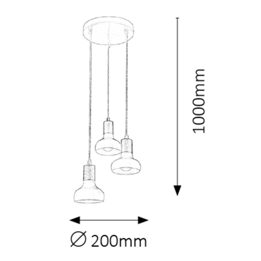 Rabalux - Lustr 3xE14/40W/230V bílá