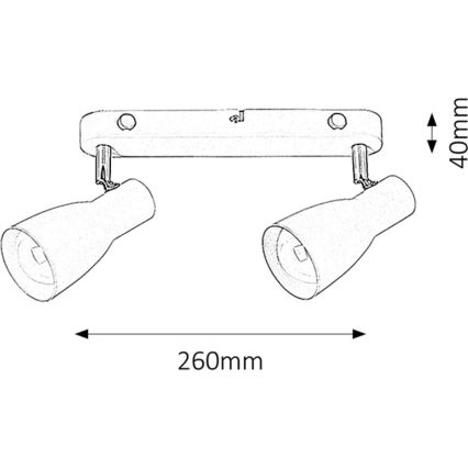 Rabalux - Bodové svítidlo 2xE27/20W/230V