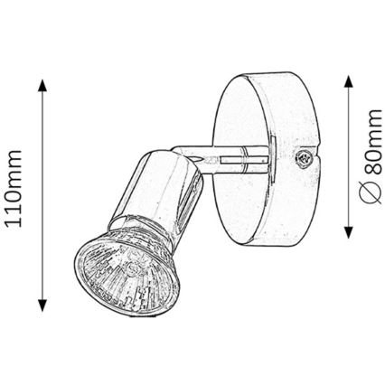 Rabalux - Bodové svítidlo 1xGU10/50W/230V