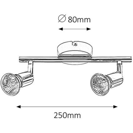 Rabalux - Bodové svítidlo 2xGU10/50W/230V