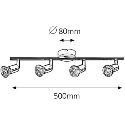 Rabalux - Bodové svítidlo 4xGU10/50W/230V