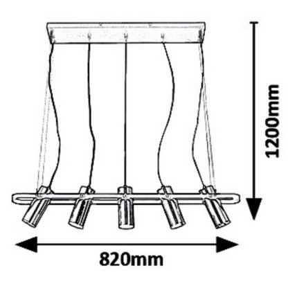 Rabalux - LED Lustr na lanku RAVEN LED/25W/230V