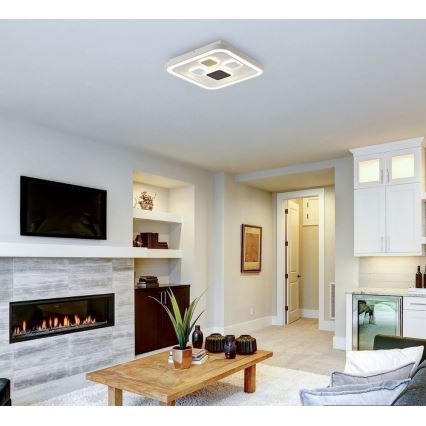 Rabalux - LED Stmívatelné stropní svítidlo HOLLIS LED/40W/230V 48x48 cm + dálkové ovládání