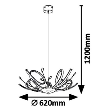 Rabalux - LED Lustr na lanku ROMILLI LED/30W/230V