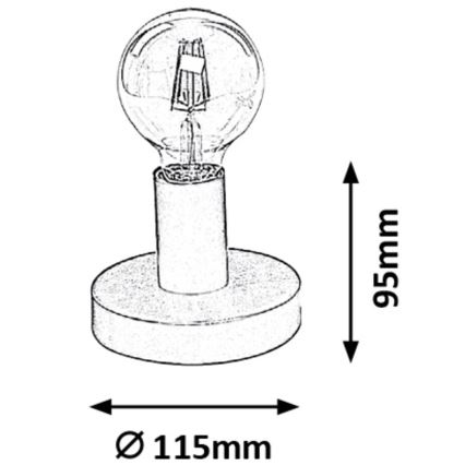 Rabalux - Stolní lampa 1xE27/60W/230V