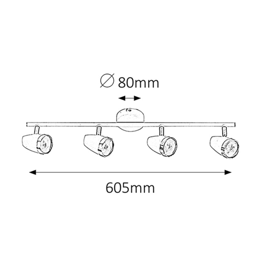 Rabalux - LED bodové svítidlo KAREN 4xLED/4W/230V