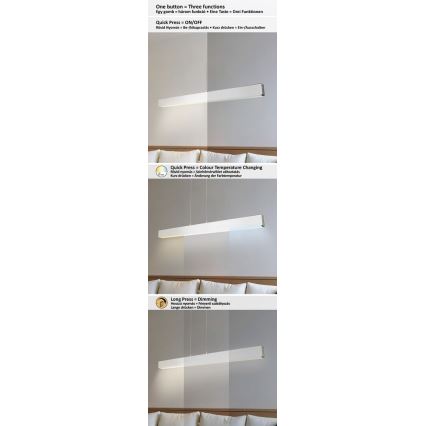 Rabalux - LED Stmívatelný lustr na lanku LED/24W/230V 2700/4000/6500K 120 cm