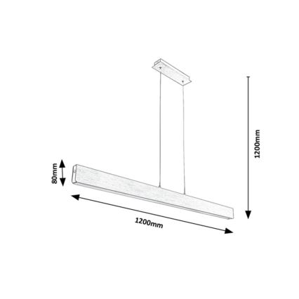Rabalux - LED Stmívatelný lustr na lanku LED/24W/230V 2700/4000/6500K 120 cm
