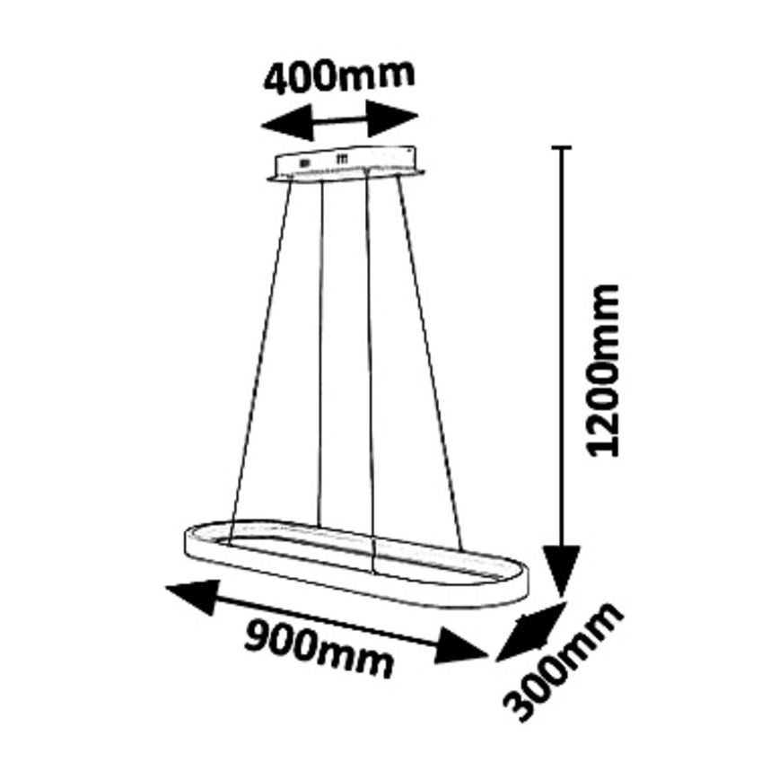 Rabalux - LED Stmívatelný lustr na lanku ATHOS LED/84W/230V
