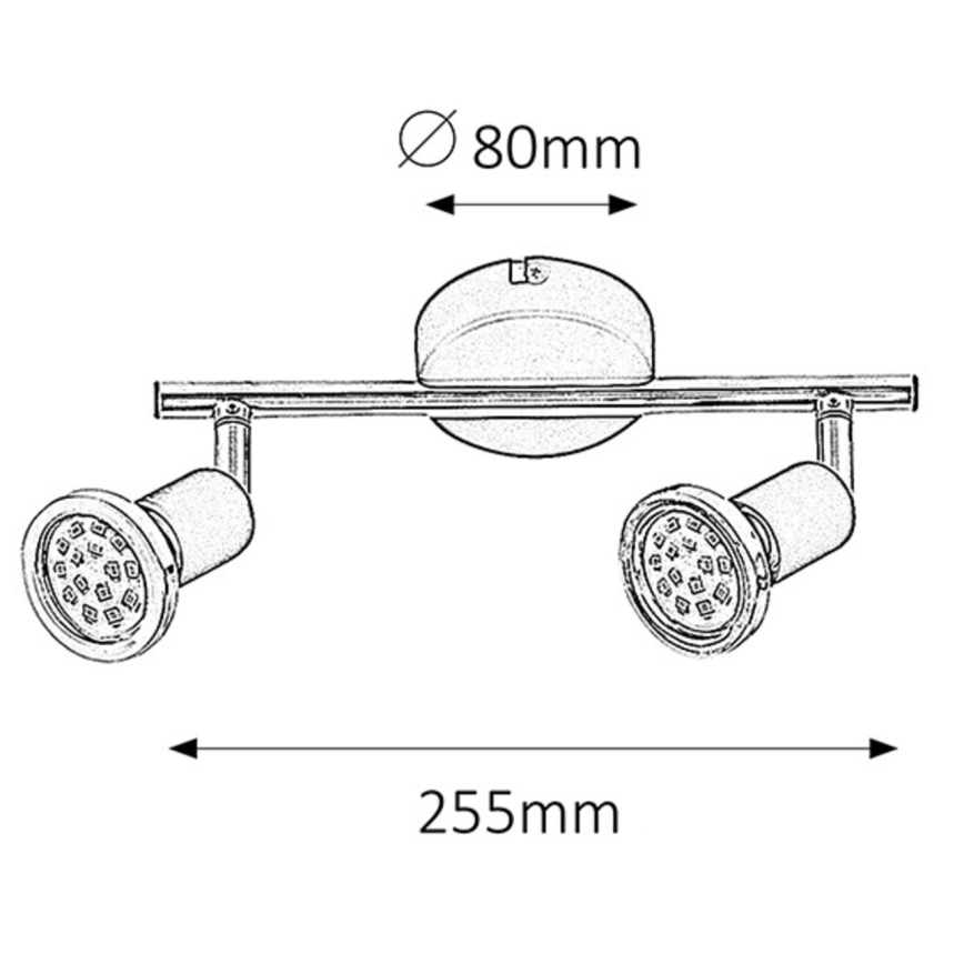 Rabalux - LED Bodové svítidlo 2xGU10/3W/230V
