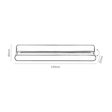 Rabalux - LED Stropní svítidlo do 1-fázového lištového systému LED/16W/230V 3000K 33 cm černá