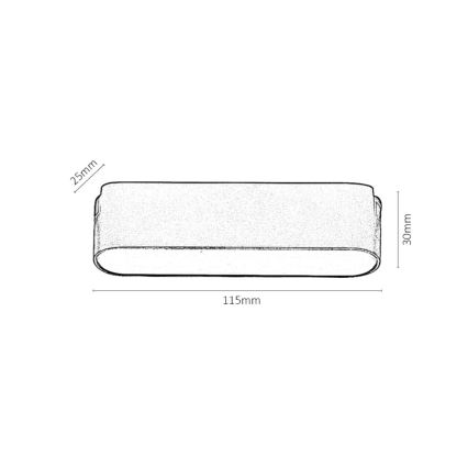 Rabalux - LED Stmívatelné stropní svítidlo do 1-fázového lištového systému LED/6W/24V 2700-5500K Wi-Fi Tuya 11,5 cm černá