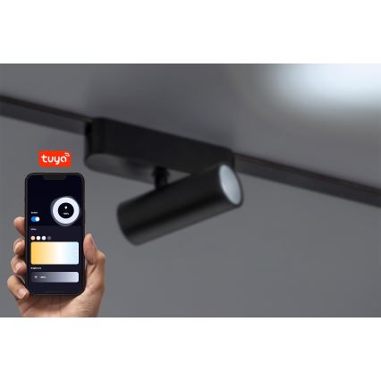 Rabalux - LED Stmívatelné bodové svítidlo do 1-fázového lištového systému LED/5W/24V 2700-5500K Wi-Fi Tuya černá