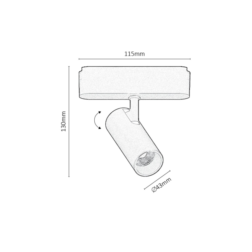 Rabalux - LED Stmívatelné bodové svítidlo do 1-fázového lištového systému LED/9W/24V 2700-5500K Wi-Fi Tuya černá