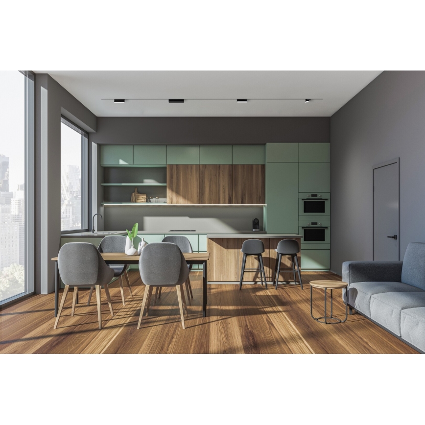 Rabalux - LED Stmívatelné stropní svítidlo do 1-fázového lištového systému LED/4W/24V 2700-5500K Wi-Fi Tuya 11,5 cm černá