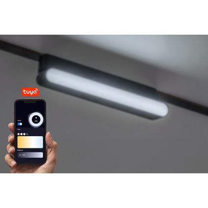 Rabalux - LED Stmívatelné stropní svítidlo do 1-fázového lištového systému LED/7W/24V 2700-5500K Wi-Fi Tuya 22 cm černá