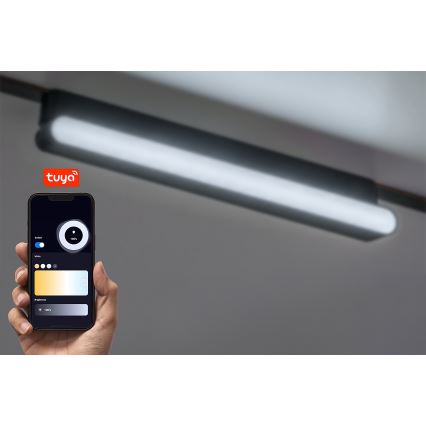 Rabalux - LED Stmívatelné stropní svítidlo do 1-fázového lištového systému LED/13W/24V 2700-5500K Wi-Fi Tuya 33 cm černá