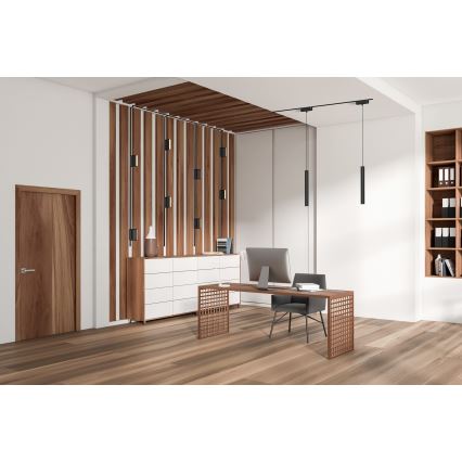 Rabalux - LED Stmívatelný lustr na lanku do 1-fázového lištového systému LED/5W/24V 2700-5500K Wi-Fi Tuya černá