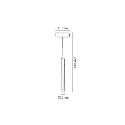 Rabalux - LED Stmívatelný lustr na lanku do 1-fázového lištového systému LED/5W/24V 2700-5500K Wi-Fi Tuya černá
