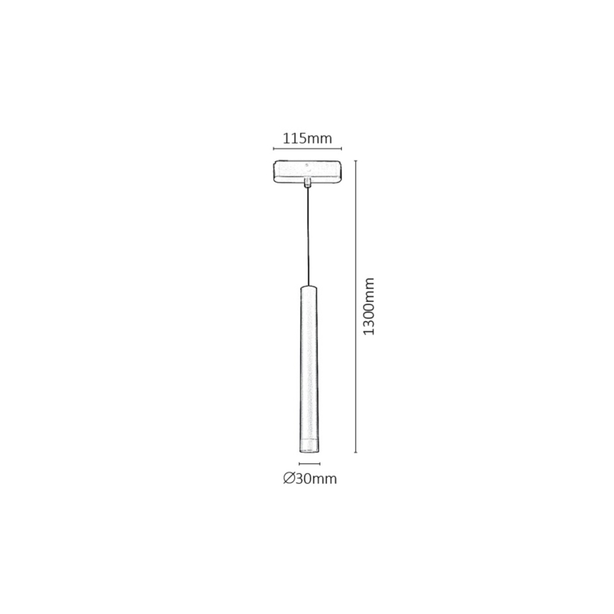 Rabalux - LED Stmívatelný lustr na lanku do 1-fázového lištového systému LED/5W/24V 2700-5500K Wi-Fi Tuya černá