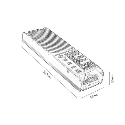 Rabalux - Zapuštěný napájecí zdroj pro svítidla v lištovém systému 200W/230V