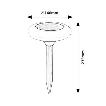 Rabalux - LED RGB Solární svítidlo LED/0,6W/3,7V IP65