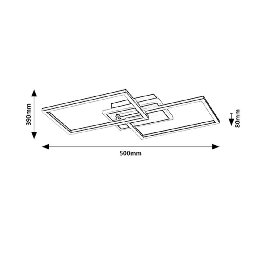Rabalux - LED Stropní svítidlo LED/40W/230V 4000K matný chrom 39x50 cm