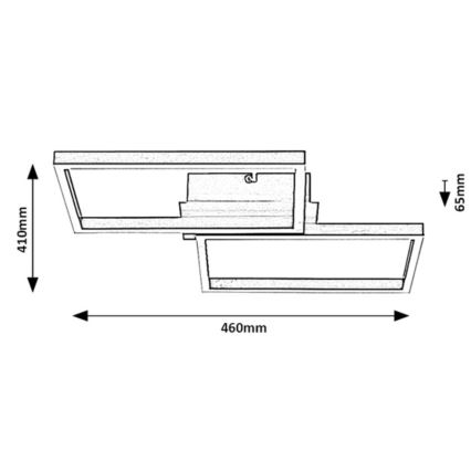 Rabalux - LED RGBW Stmívatelné stropní svítidlo LED/40W/230V 2700-6500K + dálkové ovládání