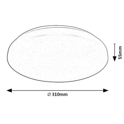 Rabalux - LED RGB Stmívatelné stropní svítidlo LED/24W/230V Wi-Fi Tuya 3000-6500K 31 cm