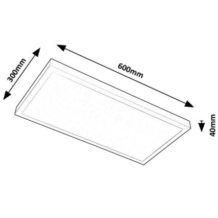 Rabalux - LED Přisazený panel LED/24W/230V 4000K 60x30 cm