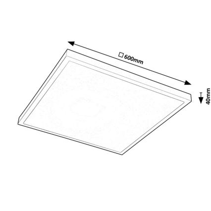 Rabalux - LED Přisazený panel LED/40W/230V 4000K 60x60 cm