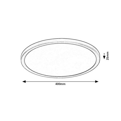 Rabalux - LED Stropní svítidlo LED/36W/230V 3000/4000/6000K pr. 40 cm černá