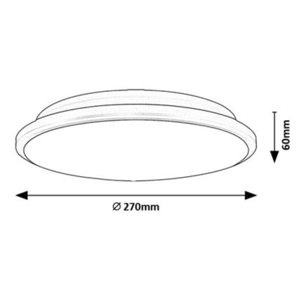 Rabalux - LED Stropní svítidlo LED/18W/230V 3000K černá 27 cm