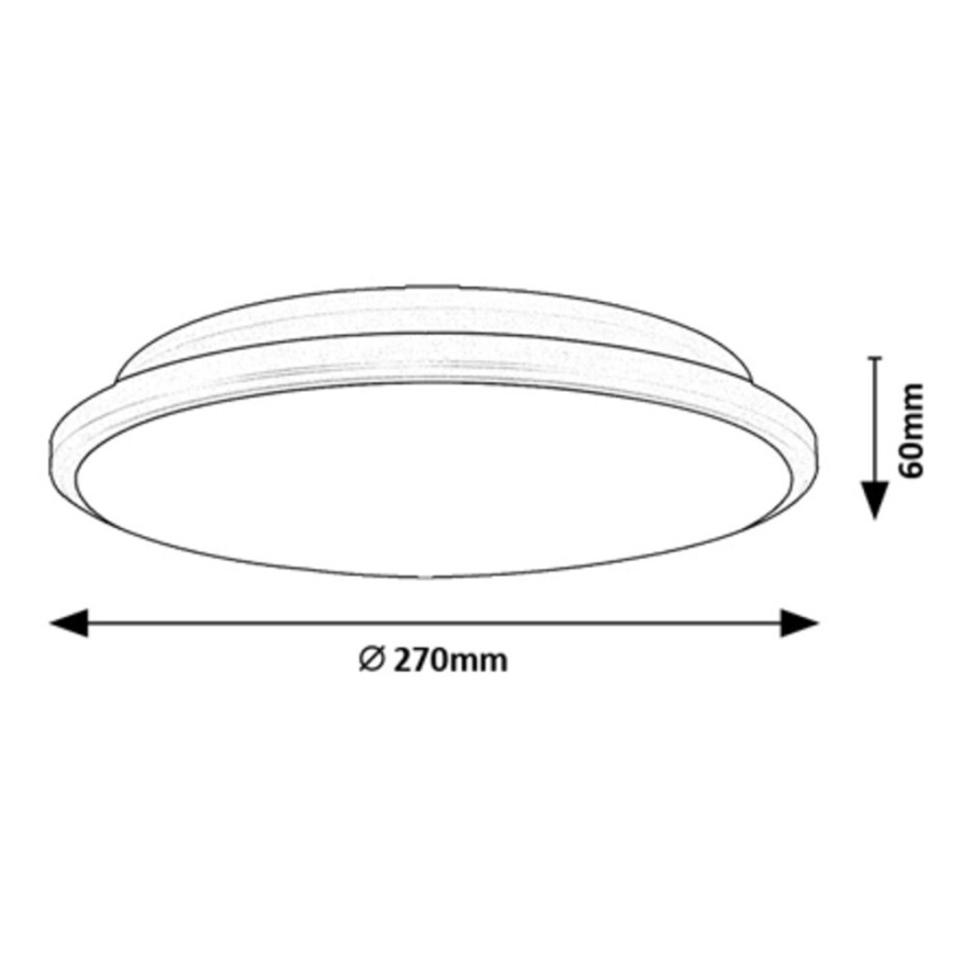 Rabalux - LED Stropní svítidlo LED/18W/230V 3000K černá 27 cm