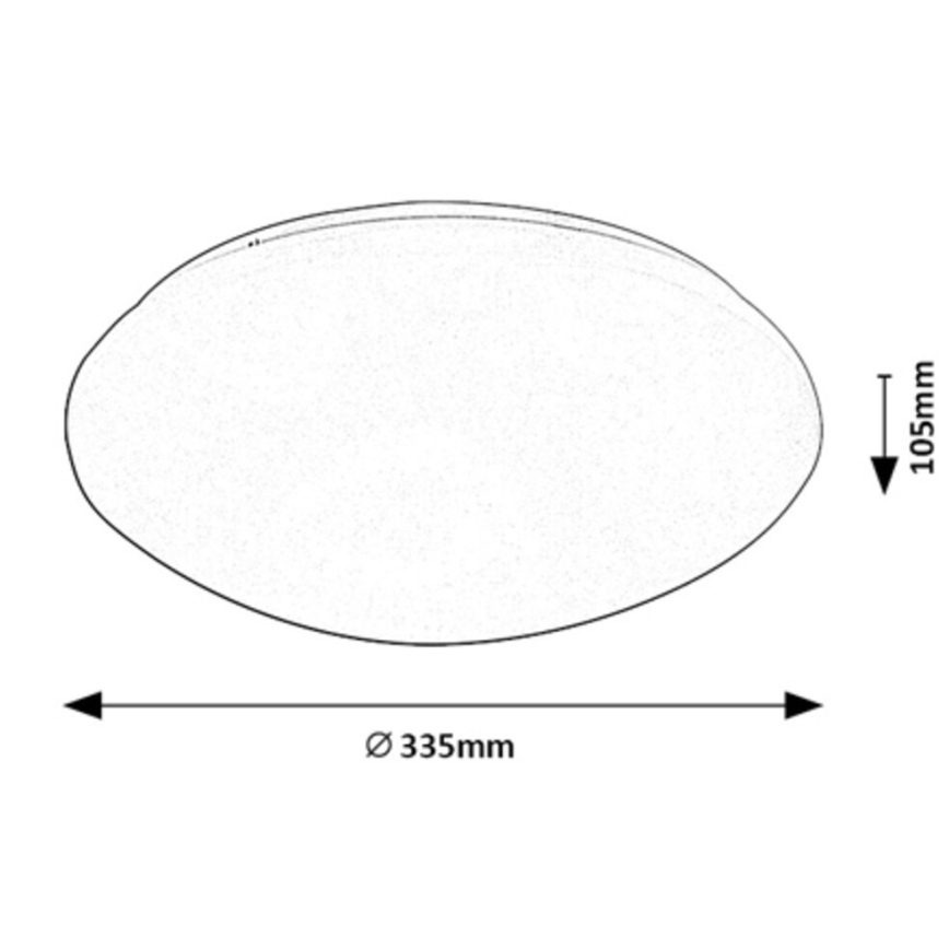 Rabalux - LED Stropní svítidlo se senzorem LED/18W/230V IP44 4000K pr. 33,5 cm