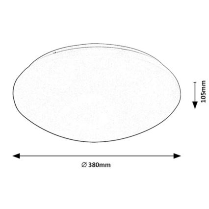 Rabalux - LED Stropní svítidlo se senzorem LED/24W/230V IP44 4000K pr. 38 cm